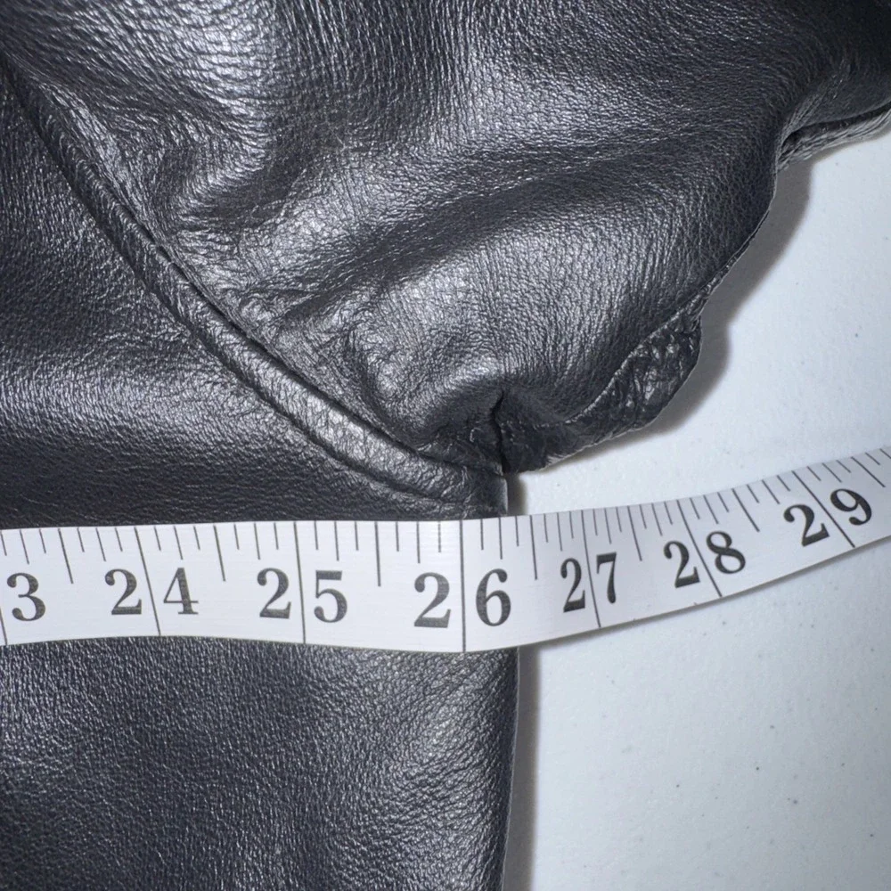Vintage M.Julian Wilson's Men's Black Leather Blade Trench Coat Size XLT Jacket